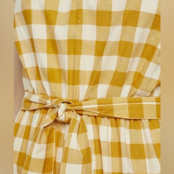 Compania Fantastica Yellow & White Checkered Jumpsuit Playsuit Gingham - Picture 5 of 7